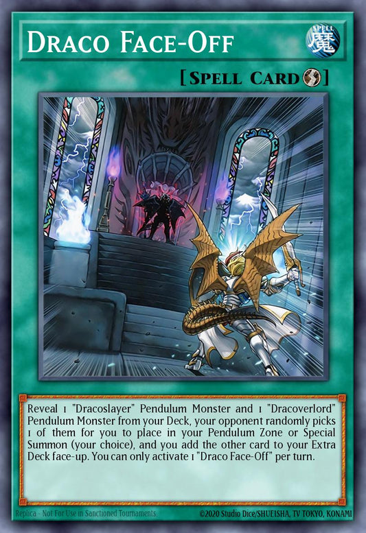 (262) YuGiOh TCG RA04: Quarter Century Stampede Single: Draco Face-Off (V.1 - Platinum Secret Rare)  Platinum Secret Rare