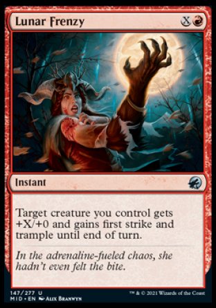 (147) Magic The Gathering Innistrad: Midnight Hunt Single: Lunar Frenzy  Uncommon