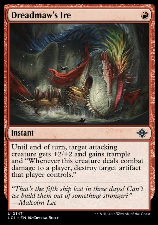 (147) Magic The Gathering The Lost Caverns of Ixalan Single: Dreadmaw's Ire Holo Uncommon