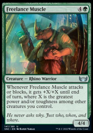 (147) Magic The Gathering Streets of New Capenna Single: Freelance Muscle Holo Uncommon