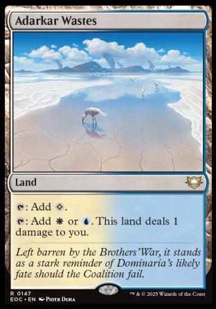 (147) Magic The Gathering Commander: Edge of Eternities Single: Adarkar Wastes  Rare