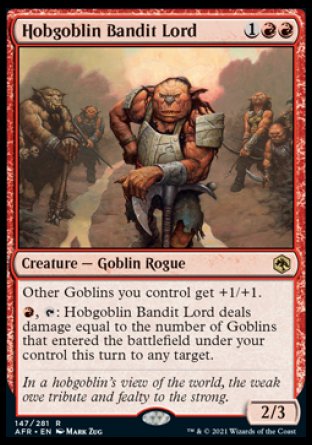(147) Magic The Gathering Adventures in the Forgotten Realms Single: Hobgoblin Bandit Lord Holo Rare
