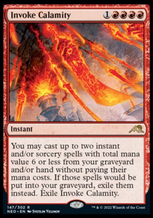 (147) Magic The Gathering Kamigawa: Neon Dynasty Single: Invoke Calamity  Rare