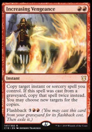 (147) Magic The Gathering Commander 2019 Single: Increasing Vengeance  Rare