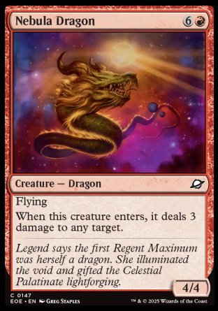 (147) Magic The Gathering Edge of Eternities Single: Nebula Dragon Holo Common