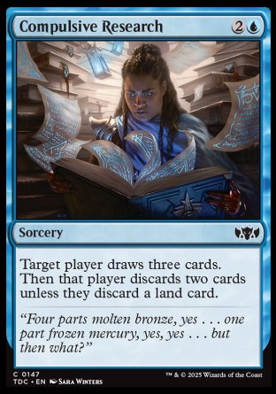 (147) Magic The Gathering Commander: Tarkir: Dragonstorm Single: Compulsive Research  Common