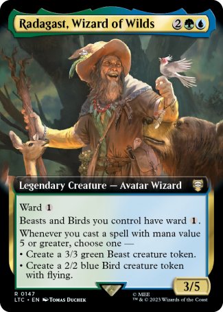 (147) Magic The Gathering Commander: The Lord of the Rings: Tales of Middle-earth: Extras Single: Radagast, Wizard of Wilds  Rare
