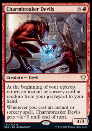 (147/322) Magic The Gathering Commander: Ikoria Single: Charmbreaker Devils  Rare