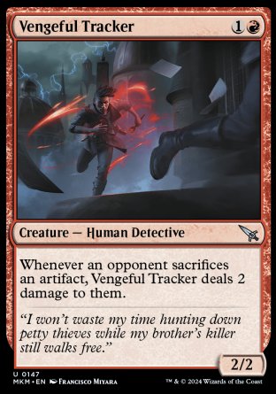 (147) Magic The Gathering Murders at Karlov Manor Single: Vengeful Tracker Holo Uncommon