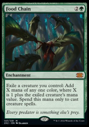 (147) Magic The Gathering Double Masters 2022 Single: Food Chain  Mythic