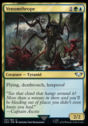 (147) Magic The Gathering Universes Beyond: Warhammer 40000 Single: Venomthrope  Uncommon