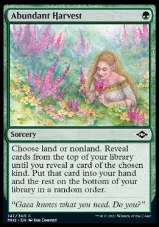 (147) Magic The Gathering Modern Horizons 2 Single: Abundant Harvest Holo Common