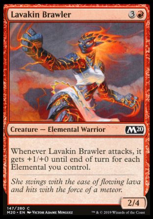(147/280) Magic The Gathering Core 2020 Single: Lavakin Brawler  Common