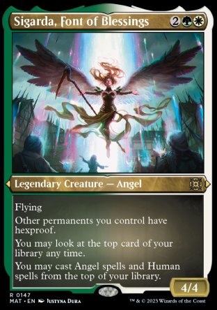 (147) Magic The Gathering March of the Machine: The Aftermath: Extras Single: Sigarda, Font of Blessings (V.2)  Rare
