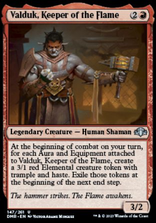 (147) Magic The Gathering Dominaria Remastered Single: Valduk, Keeper of the Flame  Uncommon