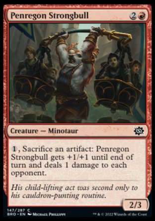 (147) Magic The Gathering The Brothers' War Single: Penregon Strongbull  Common
