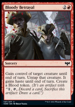 (147) Magic The Gathering Innistrad: Crimson Vow Single: Bloody Betrayal  Common