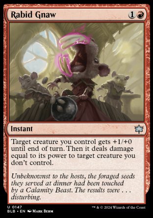 (147) Magic The Gathering Bloomburrow Single: Rabid Gnaw Holo Uncommon