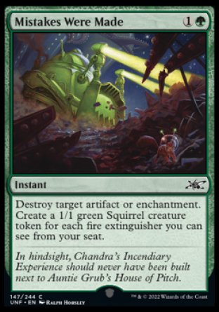 (147) Magic The Gathering Unfinity Single: Mistakes Were Made  Common