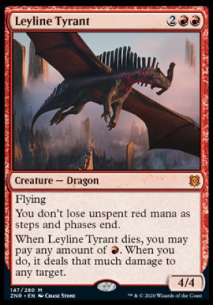 (147) Magic The Gathering Zendikar Rising: Promos Single: Leyline Tyrant (V.2) Holo Mythic