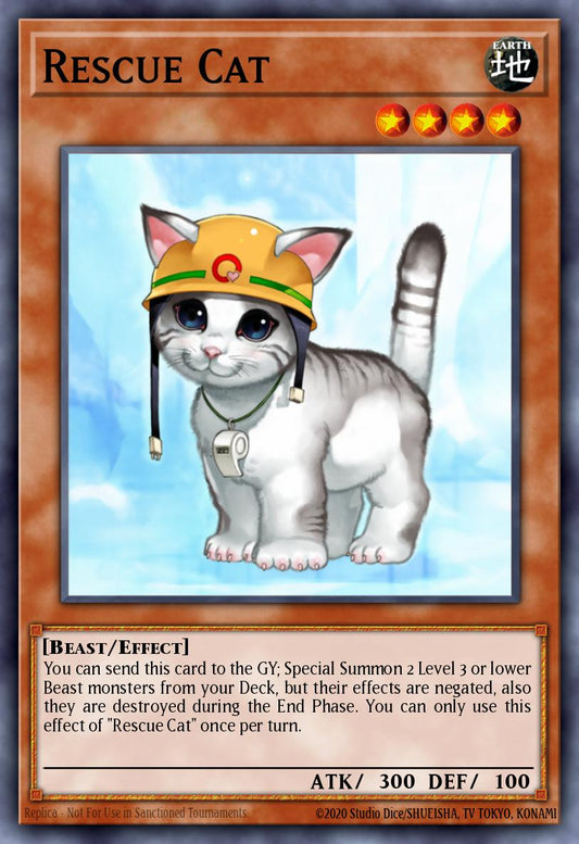 (001) YuGiOh TCG RA02: 25th Anniversary Rarity Collection II Single: Rescue Cat (V.1 - Super Rare)  Super Rare