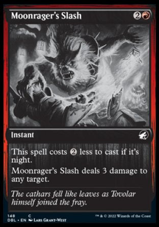 (148) Magic The Gathering Innistrad: Double Feature Single: Moonrager's Slash  Common