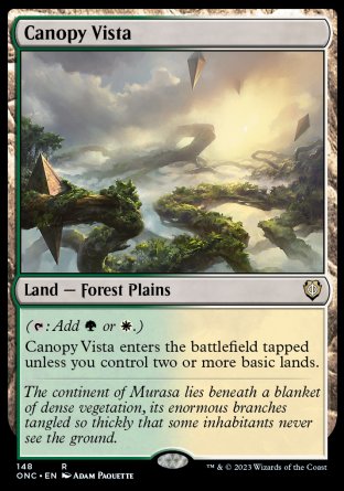 (148) Magic The Gathering Commander: Phyrexia: All Will Be One Single: Canopy Vista  Rare