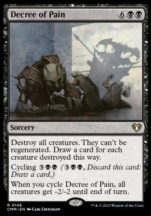 (148) Magic The Gathering Commander Masters Single: Decree of Pain  Rare