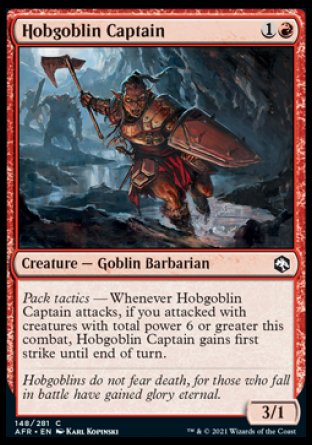 (148) Magic The Gathering Adventures in the Forgotten Realms Single: Hobgoblin Captain Holo Common