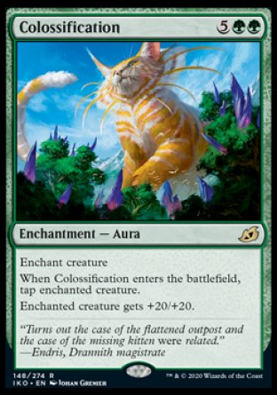 (148) Magic The Gathering Ikoria: Lair of Behemoths: Promos Single: Colossification (V.1) Holo Rare