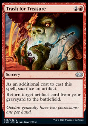 (148/332) Magic The Gathering Double Masters Single: Trash for Treasure Holo Uncommon
