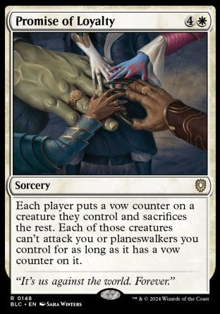 (148) Magic The Gathering Commander: Bloomburrow Single: Promise of Loyalty  Rare