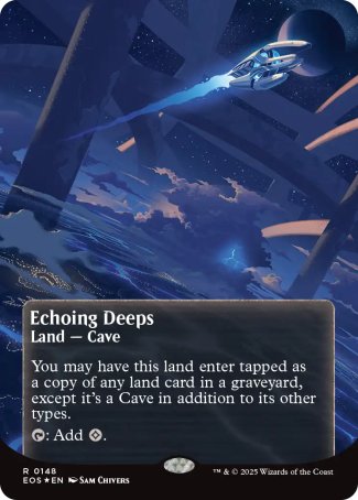 (148) Magic The Gathering Stellar Sights Single: Echoing Deeps (V.4) Holo Rare