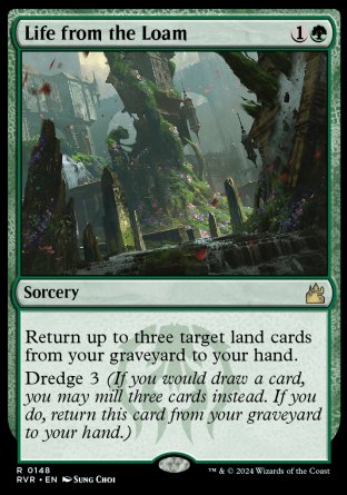 (148) Magic The Gathering Ravnica Remastered Single: Life from the Loam  Holo Rare