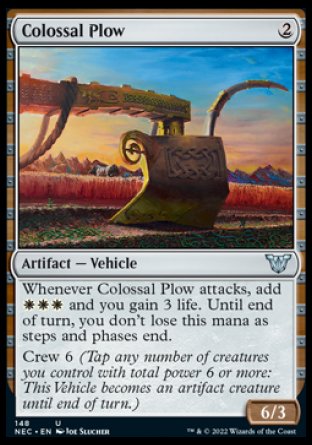 (148) Magic The Gathering Commander: Kamigawa: Neon Dynasty Single: Colossal Plow  Uncommon