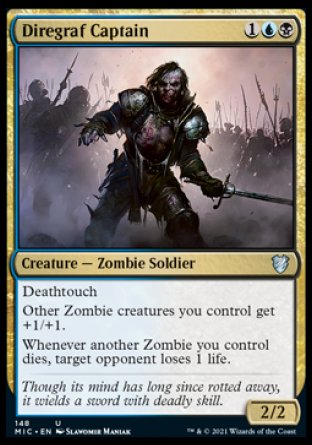 (148) Magic The Gathering Commander: Innistrad: Midnight Hunt Single: Diregraf Captain  Uncommon