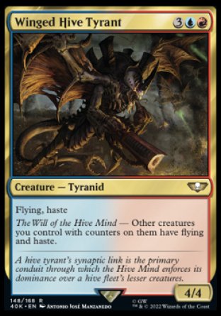 (148) Magic The Gathering Universes Beyond: Warhammer 40000 Single: Winged Hive Tyrant Holo Rare