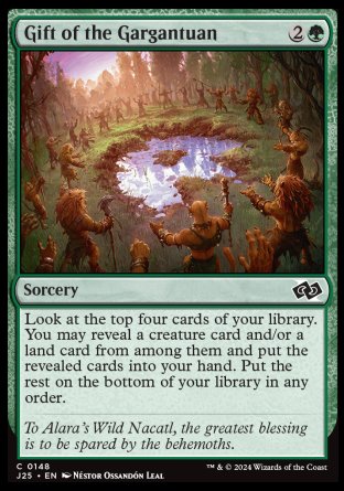 (148) Magic The Gathering Foundations Jumpstart Single: Gift of the Gargantuan  Common