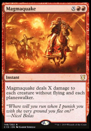 (148) Magic The Gathering Commander 2019 Single: Magmaquake Holo Rare