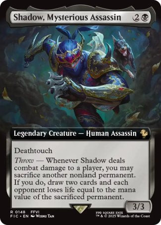 (148) Magic The Gathering Commander: Magic: The Gathering - FINAL FANTASY: Extras Single: Shadow, Mysterious Assassin  Rare