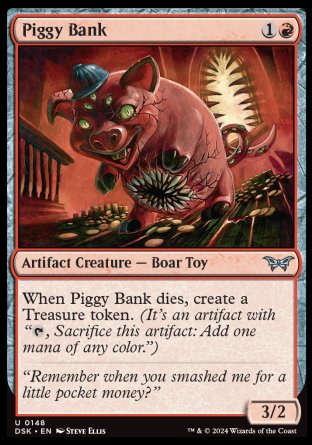 (148) Magic The Gathering Duskmourn: House of Horror Single: Piggy Bank  Uncommon