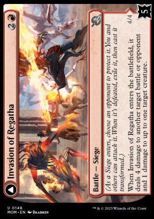 (148) Magic The Gathering March of the Machine Single: Invasion of Regatha // Disciples of the Inferno Holo Uncommon