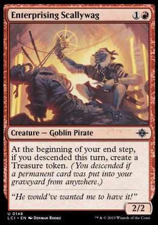 (148) Magic The Gathering The Lost Caverns of Ixalan Single: Enterprising Scallywag Holo Uncommon