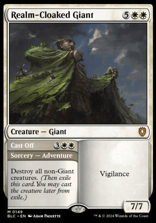 (149) Magic The Gathering Commander: Bloomburrow Single: Realm-Cloaked Giant // Cast Off  Mythic