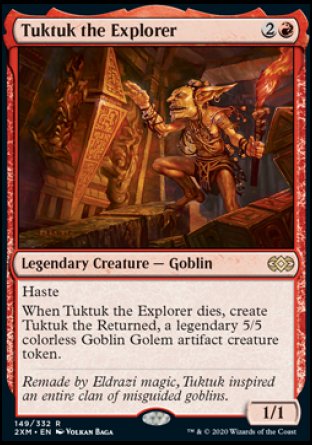 (149/332) Magic The Gathering Double Masters Single: Tuktuk the Explorer Holo Rare