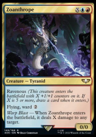 (149) Magic The Gathering Universes Beyond: Warhammer 40000 Single: Zoanthrope Holo Rare