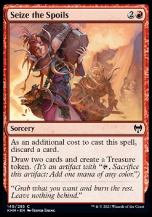 (149/285) Magic The Gathering Kaldheim Single: Seize the Spoils Holo Common