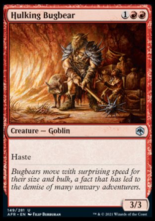 (149) Magic The Gathering Adventures in the Forgotten Realms Single: Hulking Bugbear Holo Uncommon