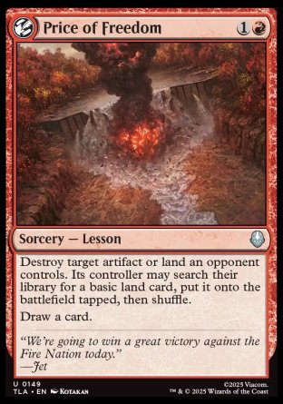 (149) Magic The Gathering Magic: The Gathering | Avatar: The Last Airbender Single: Price of Freedom  Uncommon