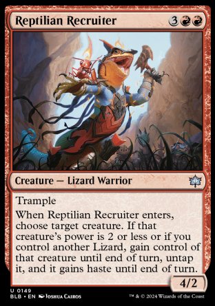 (149) Magic The Gathering Bloomburrow Single: Reptilian Recruiter Holo Uncommon